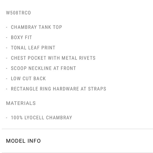 RVCA PALM LEAVES CHAMBRAY TANK ROAD TRIP LIMITED EDITION TANK LARGE - Picture 5 of 16